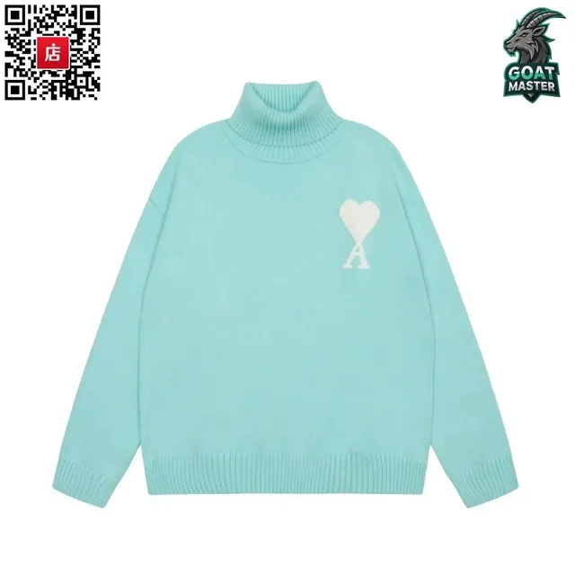 Amiri Turtleneck Sweater Heart Logo