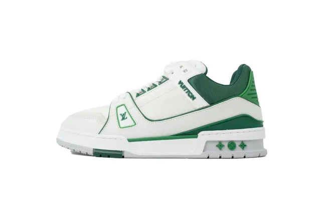 Louis Vuitton LV Trainer White Green