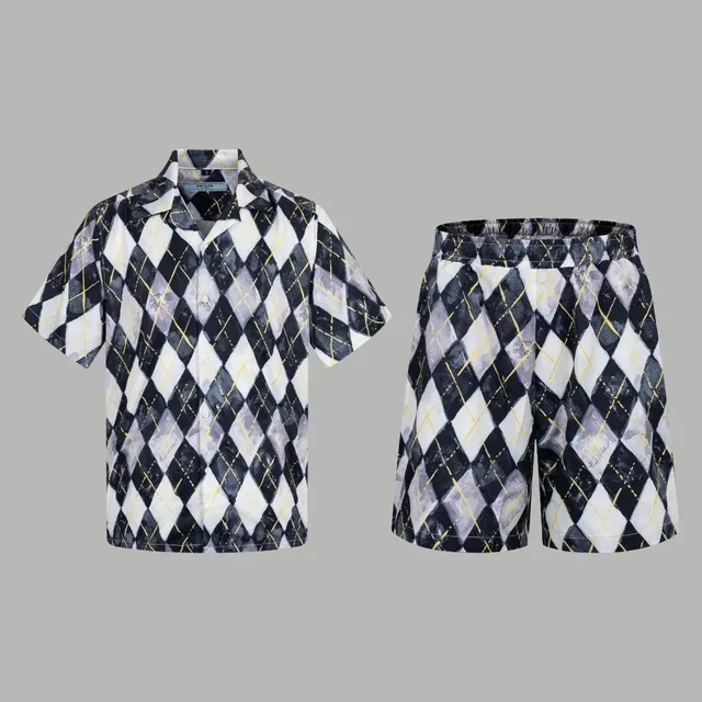 Prada Argyle Print Set Diamond Pattern