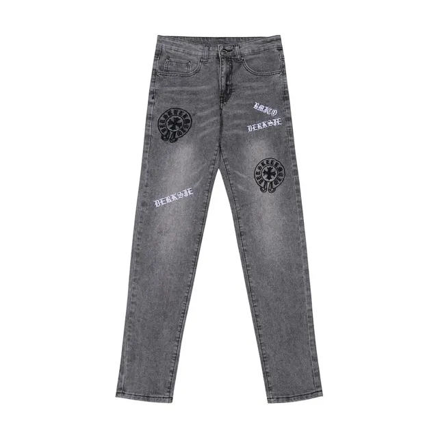 Chrome Hearts Jeans Embroidered Logo