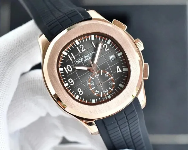 Patek Philippe Nautilus Chronograph Rose Gold with Black Dial