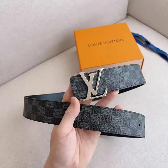 Louis Vuitton LV Initiales Belt Damier Graphite Grey/Black