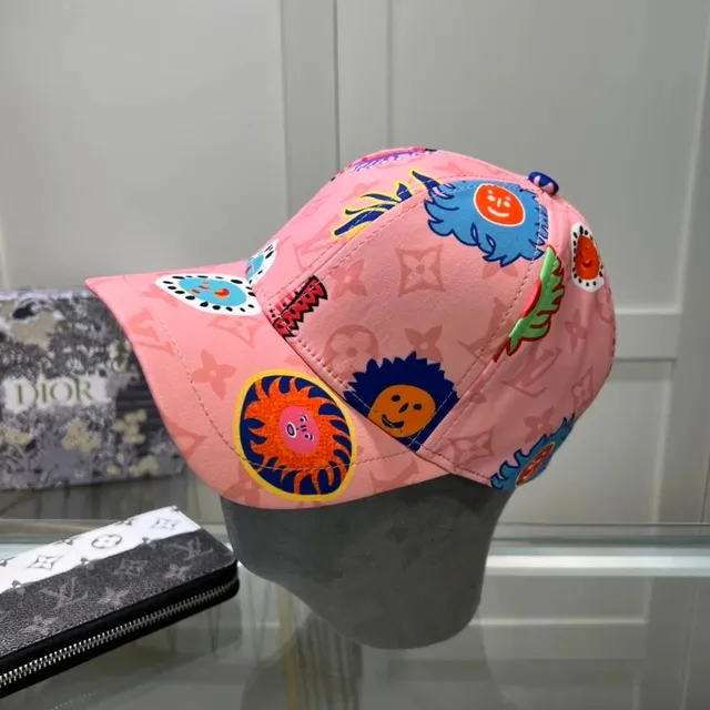 Louis Vuitton × Dior Baseball Cap Multicolor Cartoon Patch