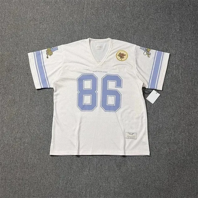 Nike × MLB NFL Mesh Jersey Number 86 White with Blue Accents