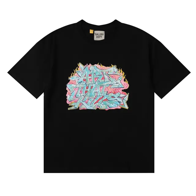 Gallery Dept. Graphic Tee Flame Graffiti Print