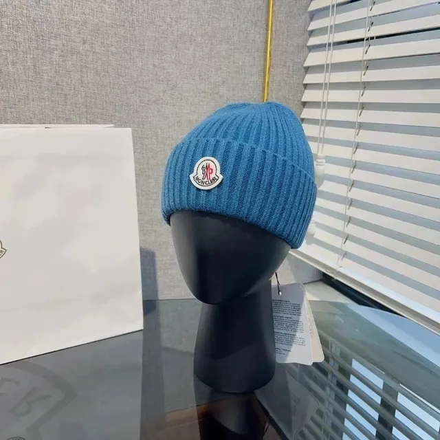 Moncler Ribbed Beanie Logo Patch