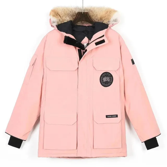 Canada Goose Expedition Parka Pink with Fur Trim