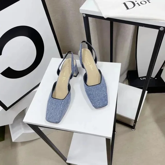 Dior B22 Slingback Denim Texture