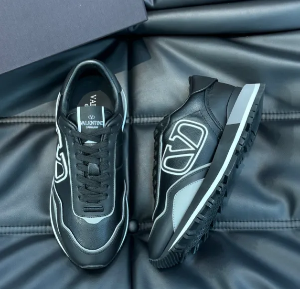 Valentino VLTN Runner Black with White Logo