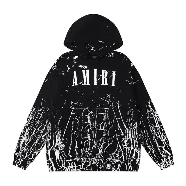 Off-White Hooded Sweatshirt Cracked Print