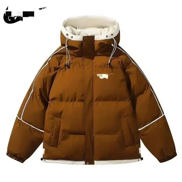 Nike Puffer Jacket Brown with White Trim