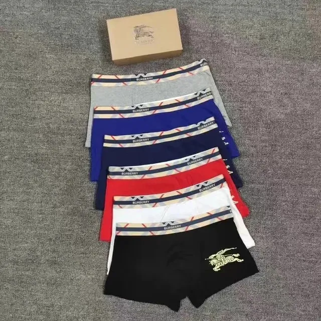 Burberry Boxer Briefs Check Stripe Waistband