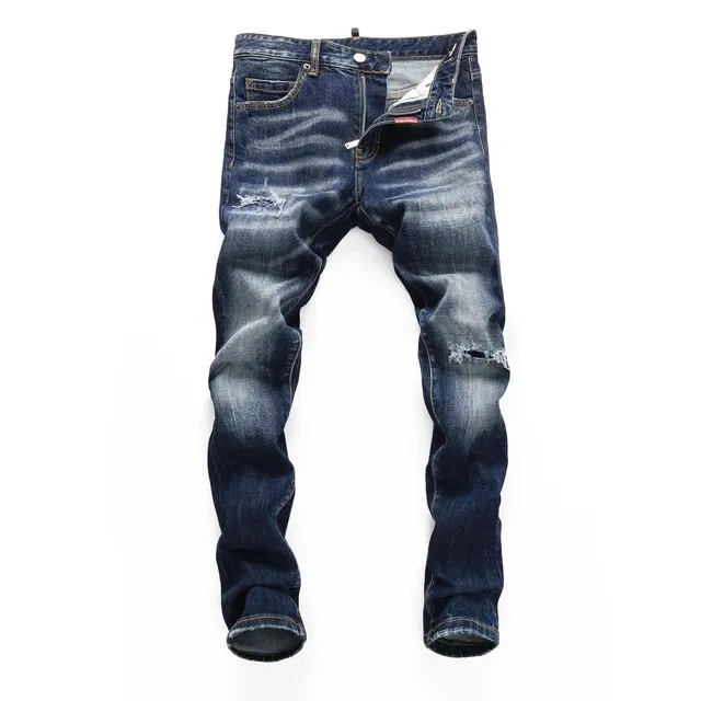 Dsquared2 Distressed Slim Fit Jeans Medium Wash with Rips