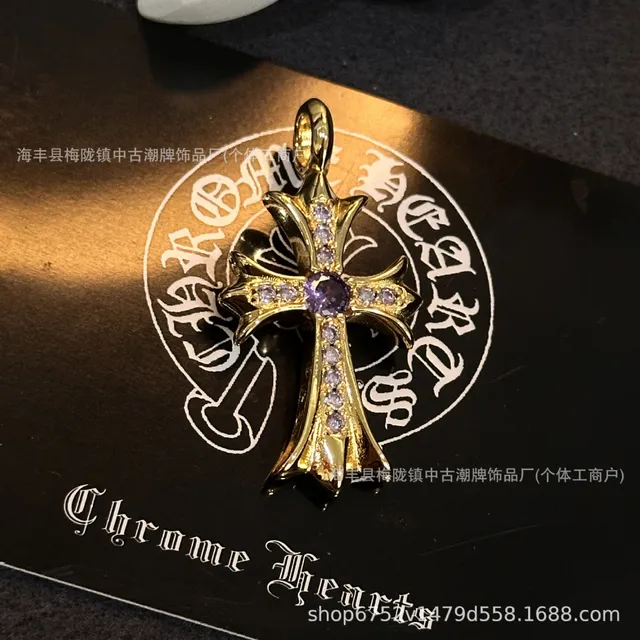 大号十字架金色紫钻