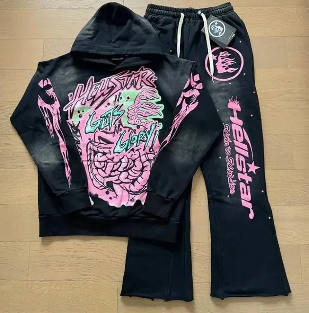 Hellstar Hoodie and Joggers Set Guts Glory Graphic