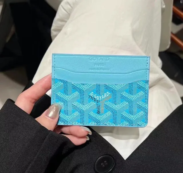 Goyard Card Holder Chevron Print