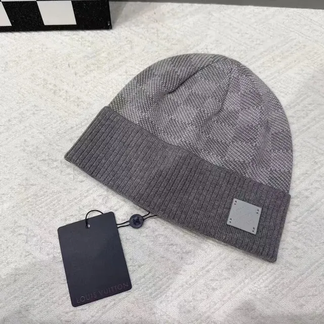 Louis Vuitton Knit Beanie Metallic Patch