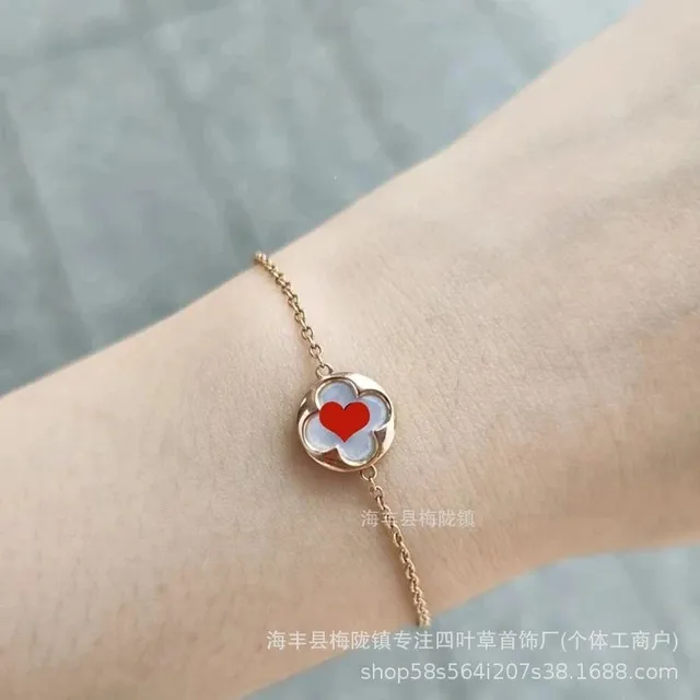 单花圆形手链-白贝母