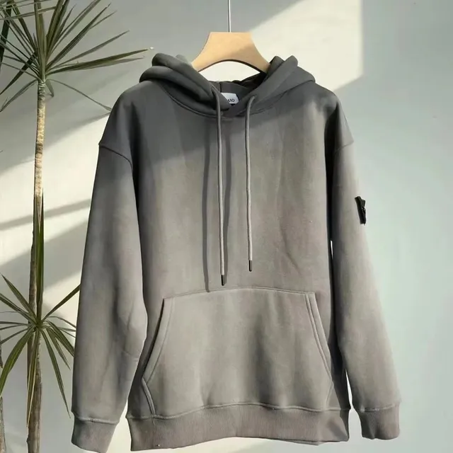 Stone Island Hooded Sweatshirt Solid Grey