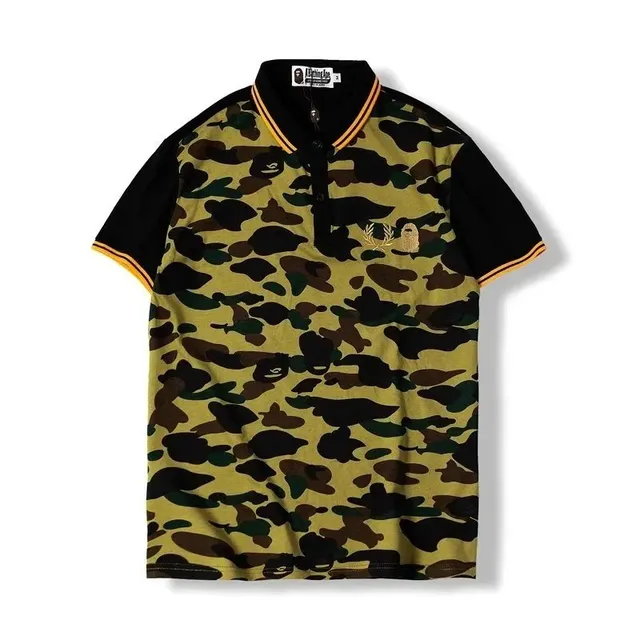 BAPE × Fred Perry Polo Shirt Camo Shark