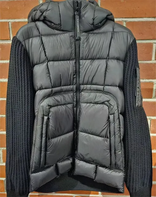 C.P. Company Goggle Jacket Knit Sleeve Puffer
