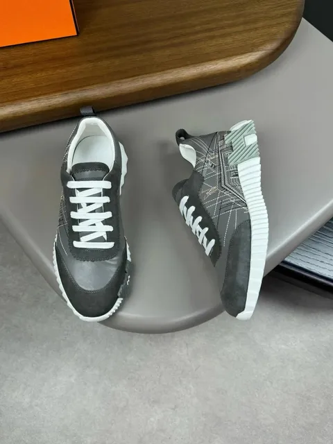 Hermès Oran Sneaker Grey Suede and Leather