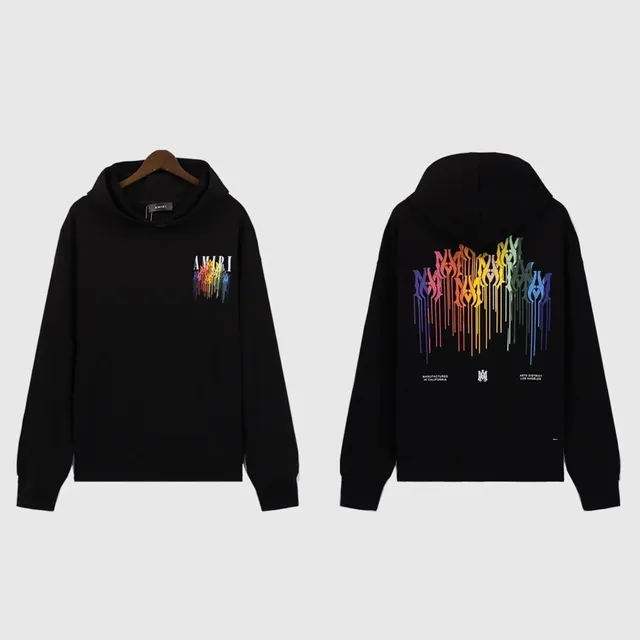 Amiri Hoodie Rainbow Logo Print