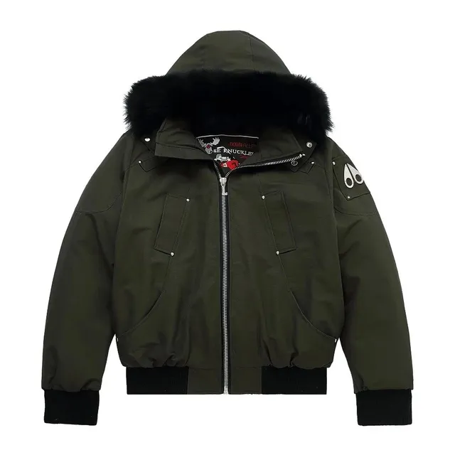 Canada Goose Down Filled Jacket Olive with Fur Trim