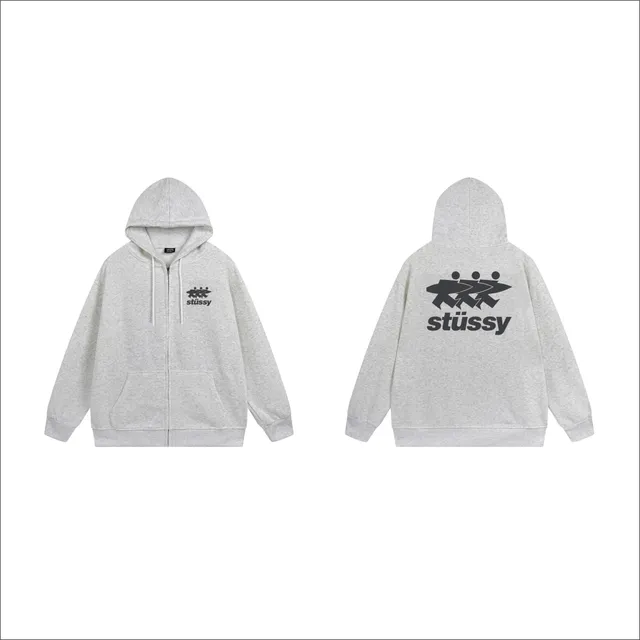 Stüssy Zip-Up Hoodie Tri-Logo