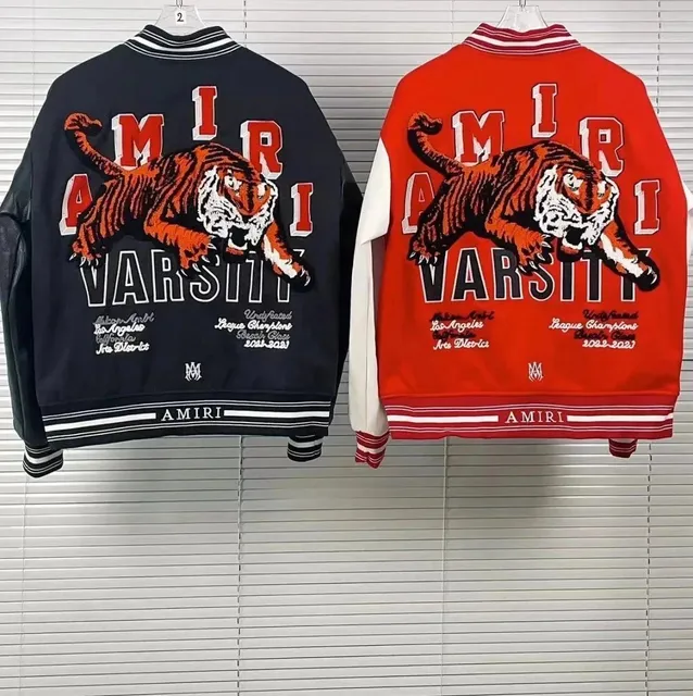 Amiri Varsity Jacket Tiger Embroidery