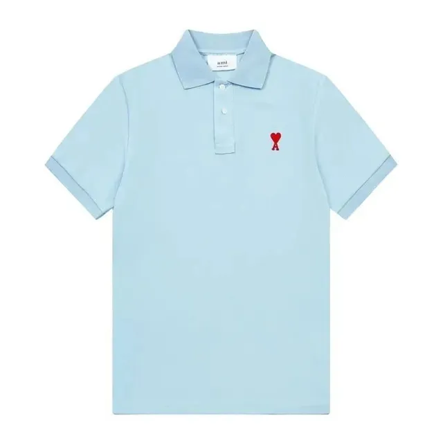 AMI Paris Polo Shirt Red Heart Logo