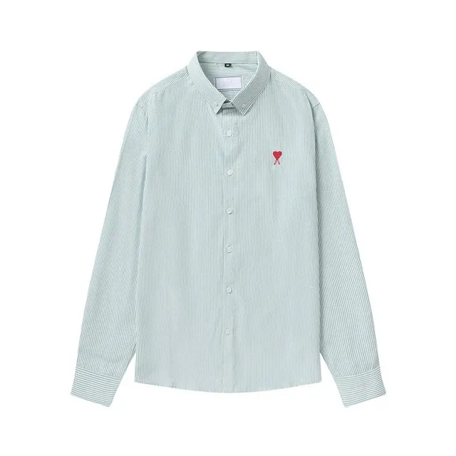 Amiri Button-Up Shirt Striped with Heart Logo