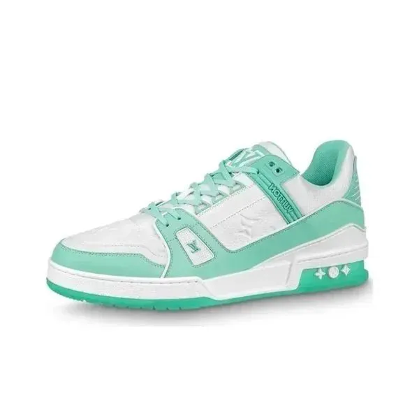 Louis Vuitton LV Trainer Mint Green and White