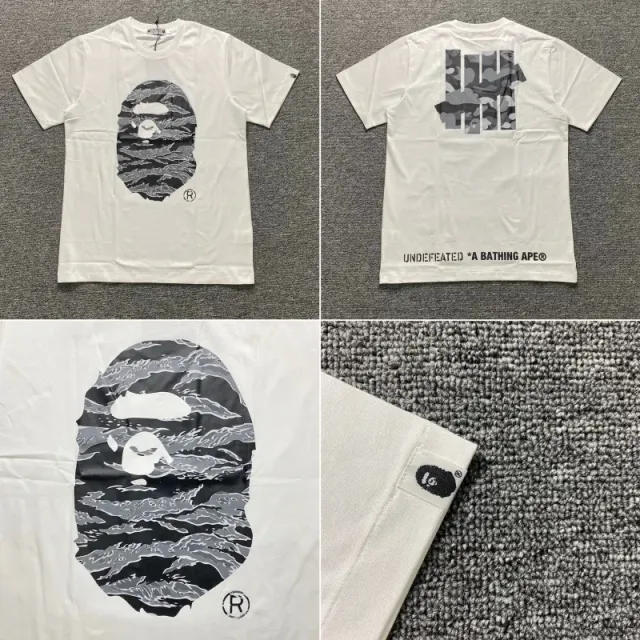 BAPE × Undefeated Short-Sleeve Tee Camouflage Ape Head