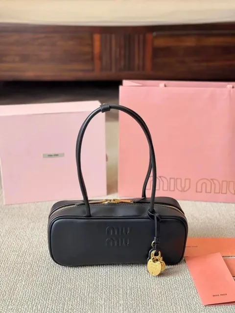 Miu Miu Cassette Leather Top-Handle Bag