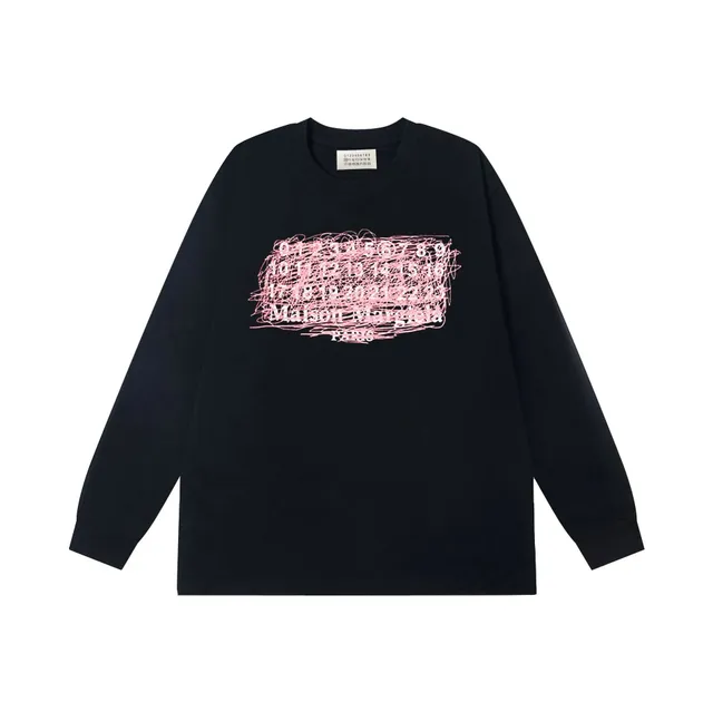 Maison Margiela Long-Sleeve Tee Scrawled Logo Print