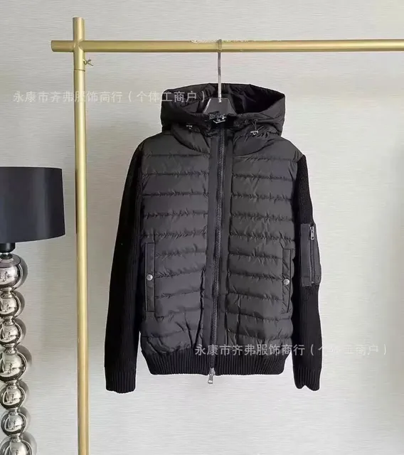 Moncler Hybrid Puffer Jacket Knit-Sleeve