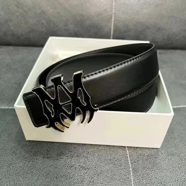 Balenciaga Logo Belt Black with Silver Logo Buckle