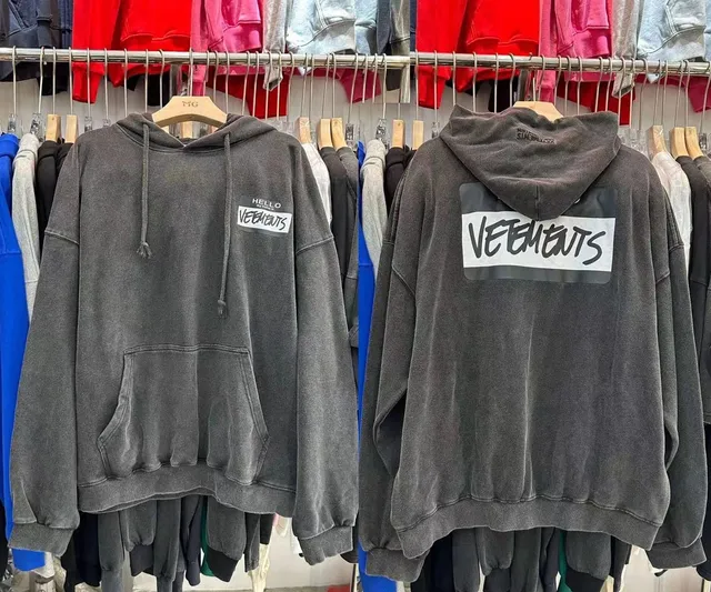 Vetements Hoodie Acid Wash