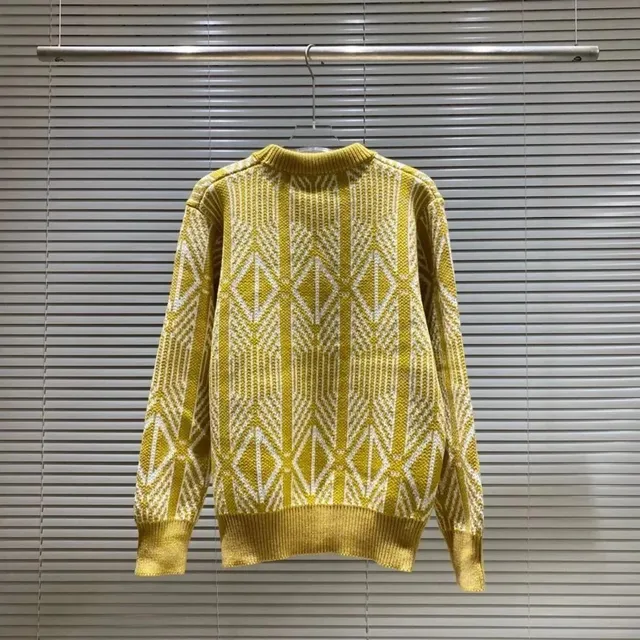 Knit Sweater Geometric Pattern