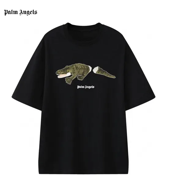 Palm Angels Crocodile Tee Oversized Crocodile Appliqué