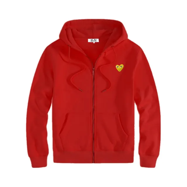Comme des Garçons Zip-Up Hoodie Heart Logo