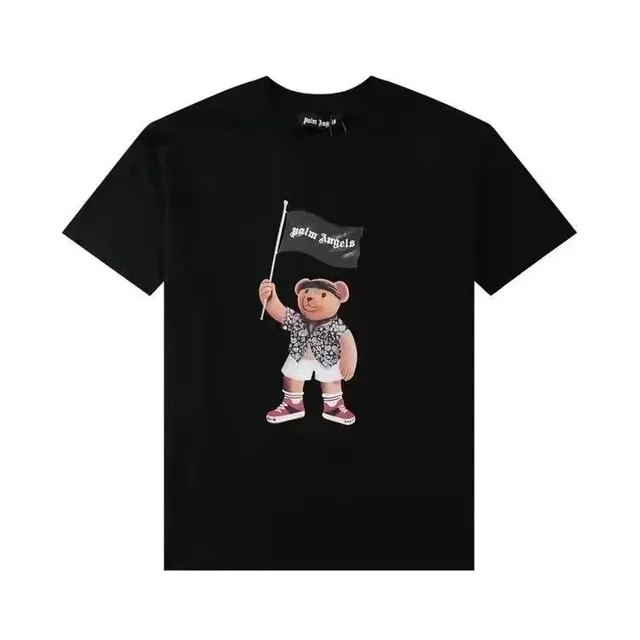 Palm Angels Graphic Tee Bear Flag Print
