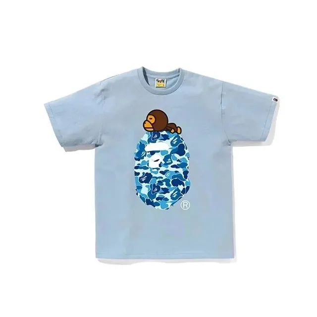 BAPE Ape Head Tee Blue Camo