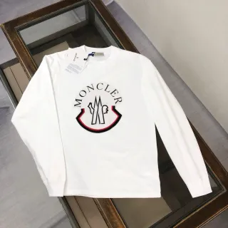 Moncler Long-Sleeve Tee Logo Print