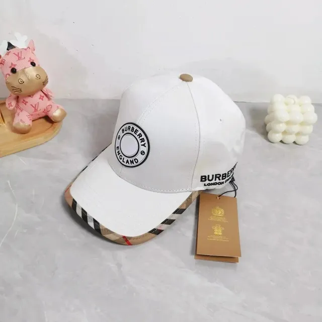 Burberry Baseball Cap Checkered Brim