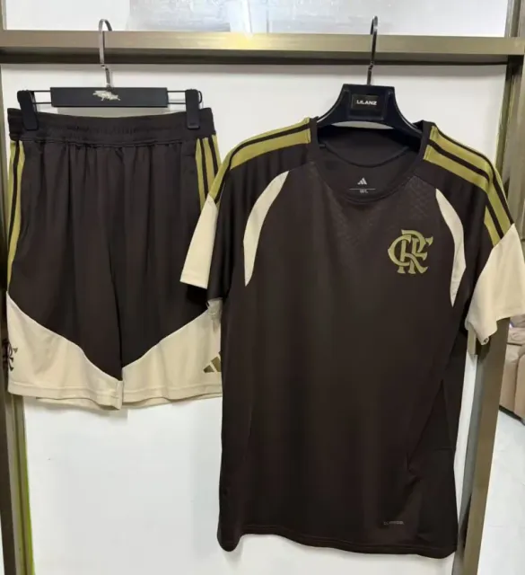 Adidas Flamengo Training Set Brown Beige Gold