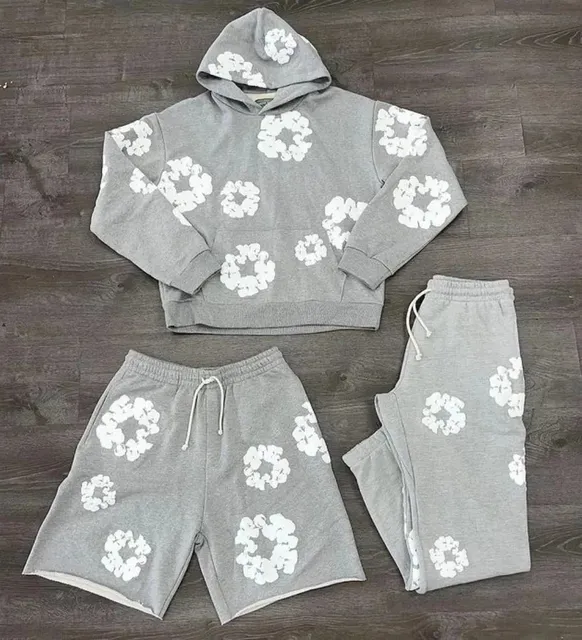 Denim Tears Flower Print Set Cloud Logo