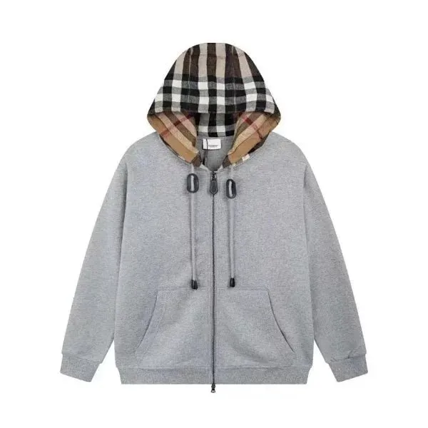 Burberry Zip-Up Hoodie Checkered Lining