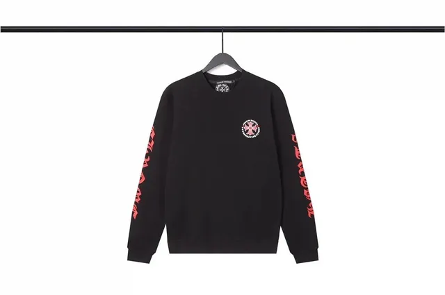 Chrome Hearts Crewneck Sweatshirt Cross Logo Sleeve Print
